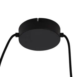 Japandi hanglamp zwart met bamboe 2-lichts - Kea