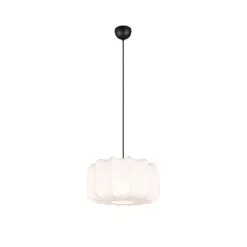 Japandi hanglamp zwart met wit 40cm - Madleine
