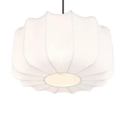 Japandi hanglamp zwart met wit 40cm - Madleine