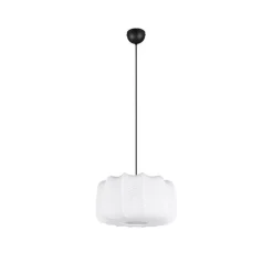 Japandi hanglamp zwart met wit 40cm - Madleine