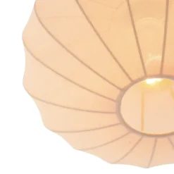 Japandi plafondlamp beige met stoffen kap - Bida