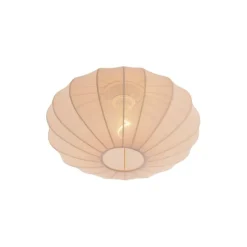 Japandi plafondlamp beige met stoffen kap - Bida