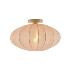 Japandi plafondlamp beige met stoffen kap - Bida