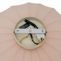 Japandi plafondlamp beige met stoffen kap - Bida