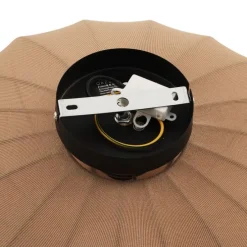 Japandi plafondlamp bruin met stoffen kap - Bida