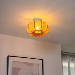 Japandi plafondlamp goud 27cm - Plu Asyesha