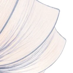 Japandi plafondlamp grijs zijden 52cm 3-lichts - Plu