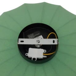 Japandi plafondlamp groen met stoffen kap - Bida