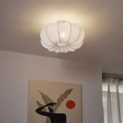 Japandi plafondlamp wit 37cm - Plu Asyesha