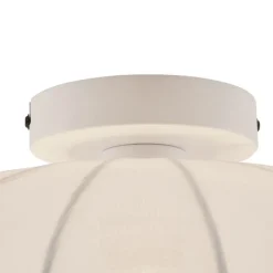 Japandi plafondlamp wit met stoffen kap - Bida