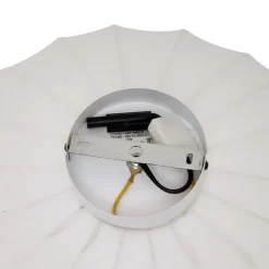 Japandi plafondlamp wit met stoffen kap - Bida