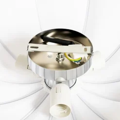 Japandi plafondlamp wit zijden 52cm 3-lichts - Plu