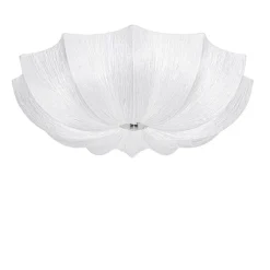 Japandi plafondlamp wit zijden 52cm 3-lichts - Plu