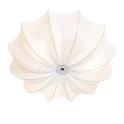 Japandi plafondlamp wit zijden 52cm 3-lichts - Plu