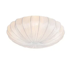 Japandi plafondlamp wit zijden 60cm 5-lichts - Plu