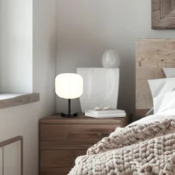 Japandi tafellamp zwart met wit - Madleine