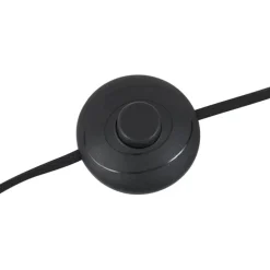 Japandi vloerlamp zwart met goud en beige kap - Pluni