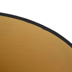 Katoenen lampenkap zwart 40/35/22 met gouden binnenkant