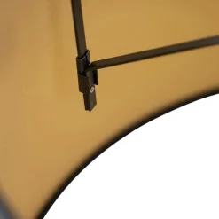 Katoenen lampenkap zwart 40/45/25 met gouden binnenkant