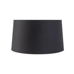 Katoenen lampenkap zwart 40/45/25 met gouden binnenkant