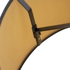 Katoenen lampenkap zwart 35/30/20 met gouden binnenkant