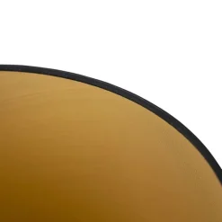 Katoenen lampenkap zwart 35/30/20 met gouden binnenkant