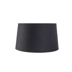 Katoenen lampenkap zwart 35/30/20 met gouden binnenkant