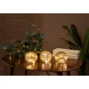 Kerst tafellamp goud 10cm incl. LED set van 3 - Lua