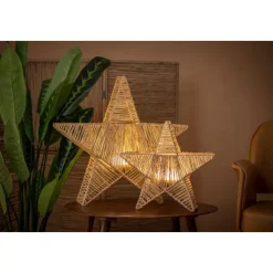 Kerst vloerlamp bruin 60cm incl. LED IP54 oplaadbaar - Sisine