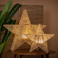 Kerst vloerlamp bruin 40cm incl. LED IP54 oplaadbaar - Sisine