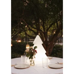 Kerst vloerlamp wit 40cm incl. LED solar en oplaadbaar RGBW - Pinus