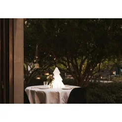 Kerst vloerlamp wit 40cm incl. LED solar en oplaadbaar RGBW - Pinus