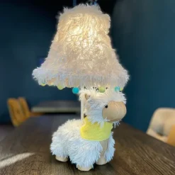Kinder tafellamp alpaca wit incl LED - Alma