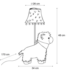 Kinder tafellamp alpaca wit incl LED - Alma