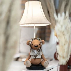 Kinder tafellamp beer bruin incl LED - Charles