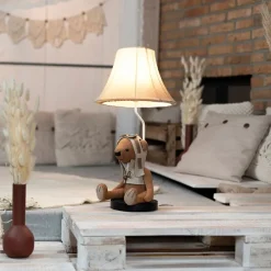 Kinder tafellamp beer bruin incl LED - Charles