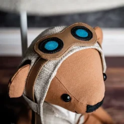 Kinder tafellamp beer bruin incl LED - Charles