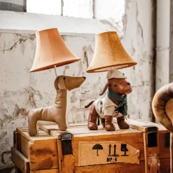 Kinder tafellamp jachthond bruin - Spike