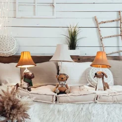 Kinder tafellamp jachthond bruin - Spike