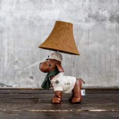 Kinder tafellamp jachthond bruin - Spike