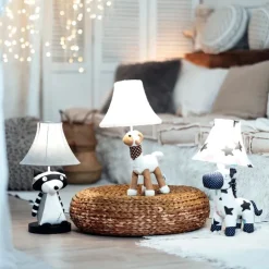 Kinder tafellamp schaap wit incl. LED - Wolle