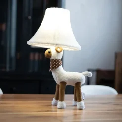 Kinder tafellamp schaap wit incl. LED - Wolle