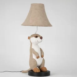 Kinder tafellamp stokstaartje beige - Eddie