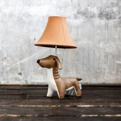 Kinder tafellamp teckel bruin incl LED - Waldi