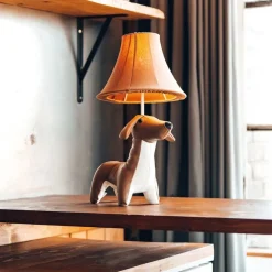 Kinder tafellamp teckel bruin incl LED - Waldi