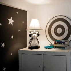 Kinder tafellamp wasbeer grijs incl. LED - Ben