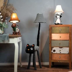 Kinder vloerlamp kat strepen incl LED - Luna