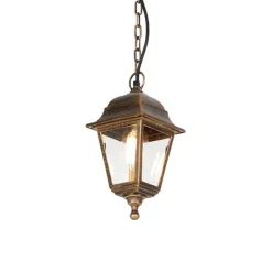 Klassieke buiten hanglamp antiek goud IP44 - Capital