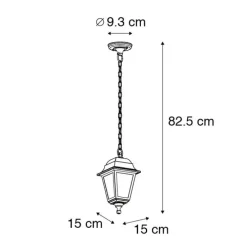 Klassieke buiten hanglamp antiek goud IP44 - Capital