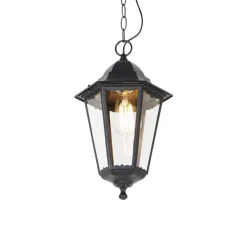 Klassieke buiten hanglamp zwart IP44 - Havana